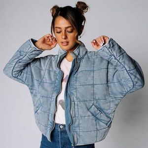 🌙✨FP dolman quilted jacket in wavy waters
